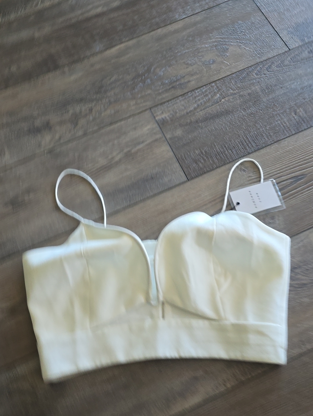 Endless Rose Strapless Bralette Crop Top - White Size L Nwt